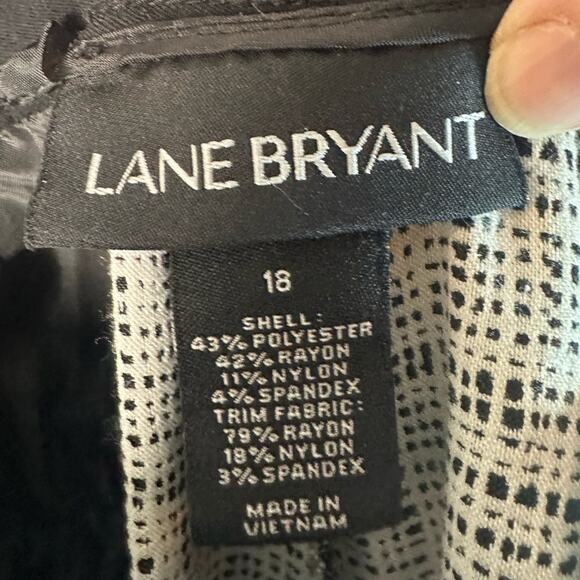 Lane Bryant black white plaid trouser dress pants with pockets plaid plus size - Picture 4 of 9